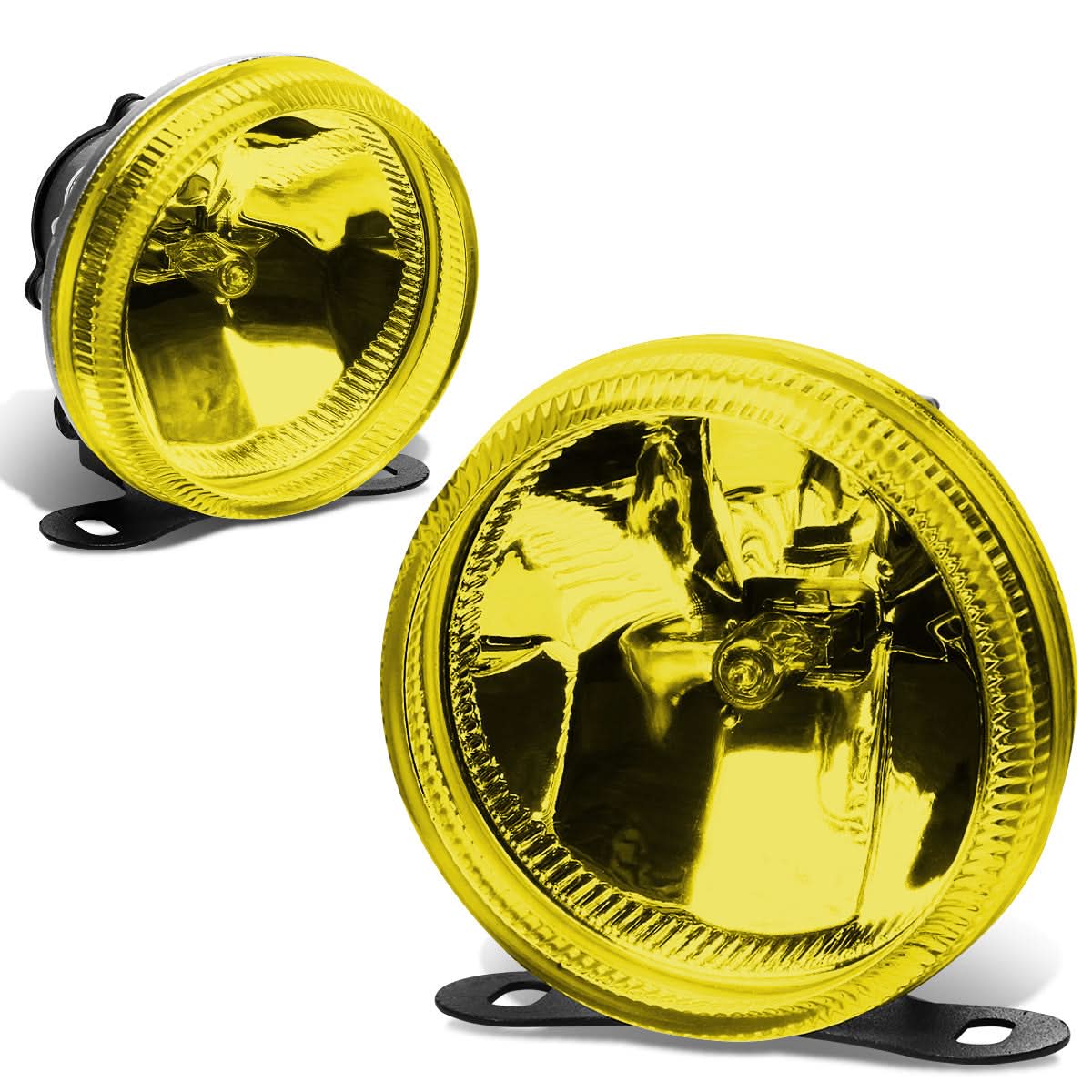 Universal Round Fog Lights - 3.5 Inch H3 Bulb Amber