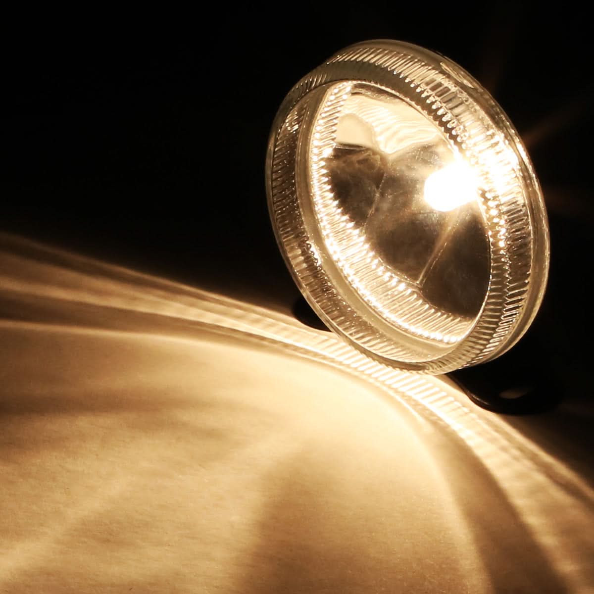 Universal Round Fog Lights - 3.5 Inch H3 Bulb Amber