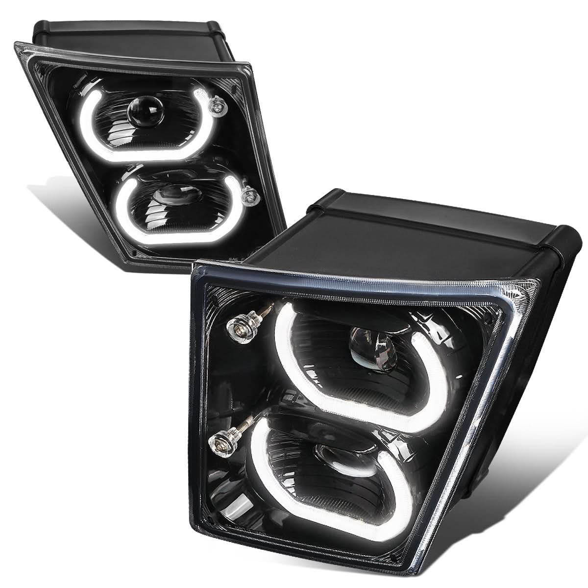 04-18 Volvo VN VNL Halo DRL Fog Lights - Black