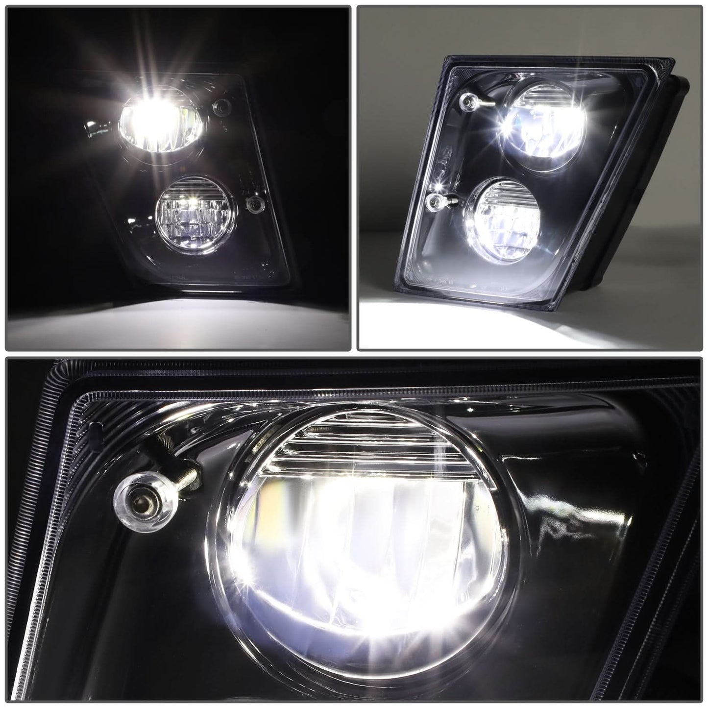 2003-2017 Volvo VN VNL VNM VNX LED Fog Lights - Black
