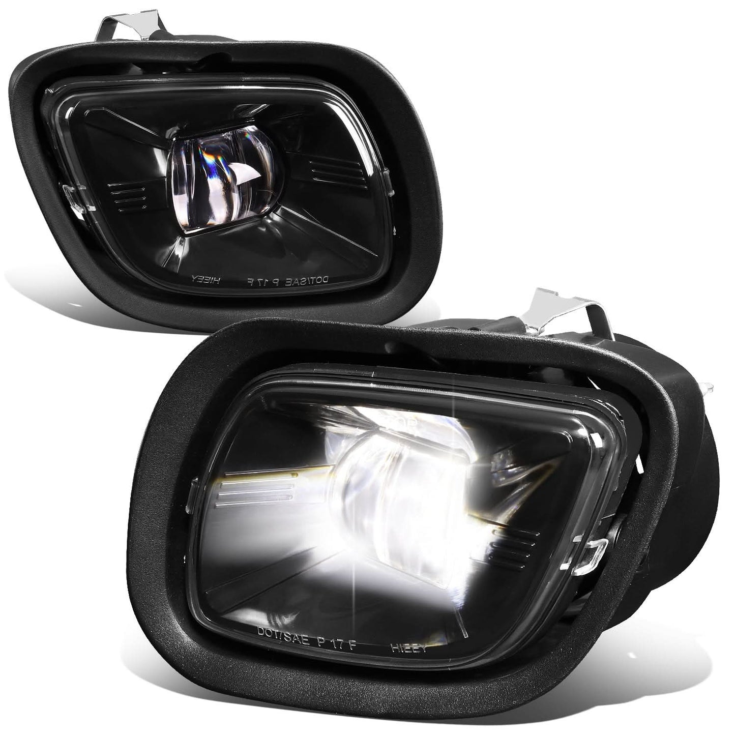 08-17 Freightliner Cascadia Projector LED Fog Lights - Black