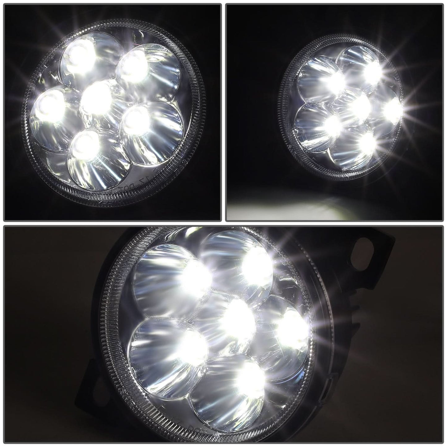 08-20 Kenworth T660 / Peterbilt 579 587 Full LED Fog Lights Chrome