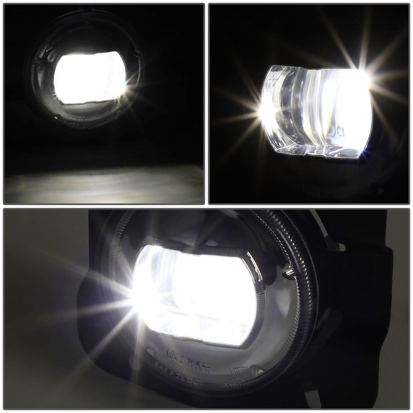 2011-2022 Kenworth T680 Projector Full LED Fog Lights Chrome