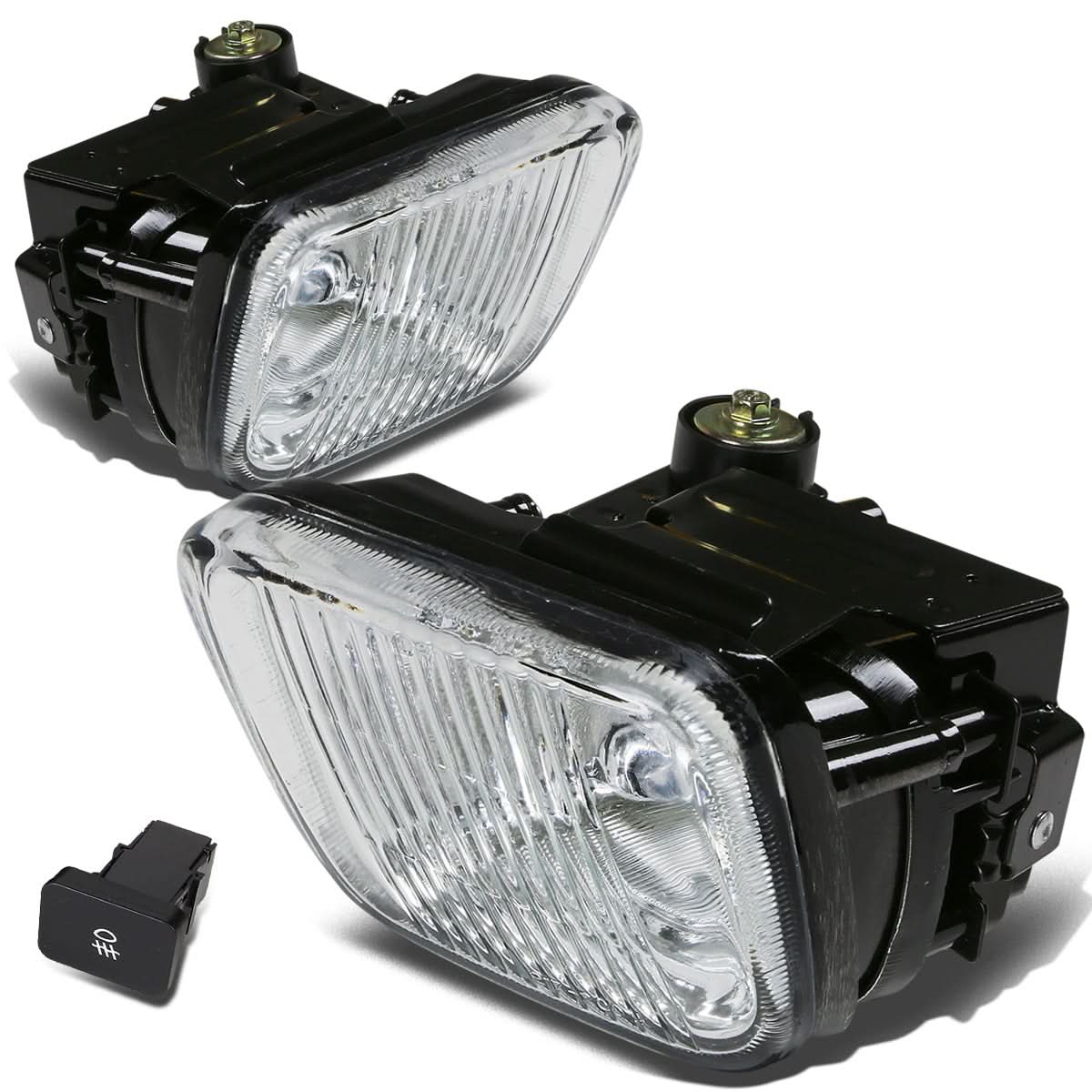 96-98 Honda Civic Fog Lights w/ Switch & H3 Bulb - Clear