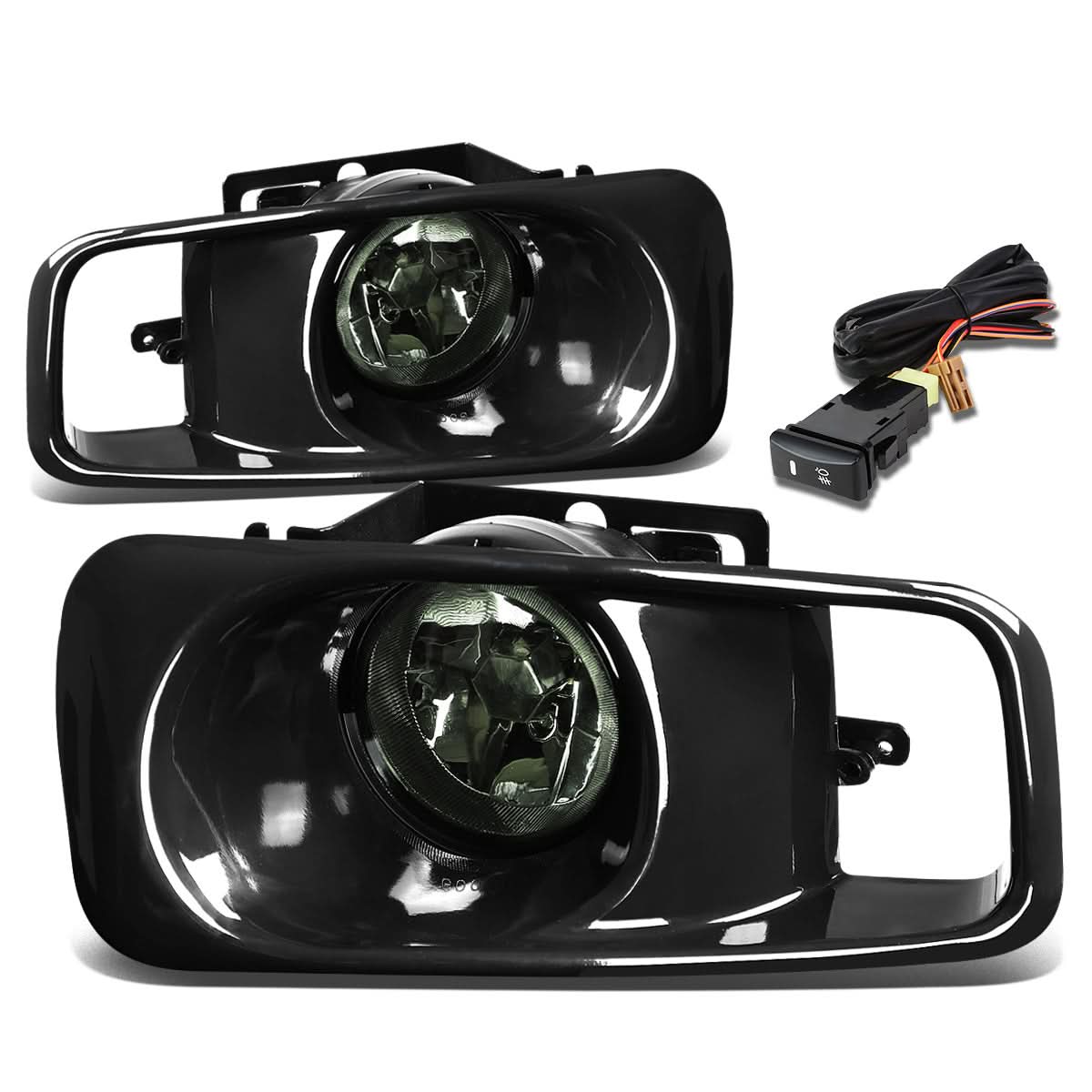 99-00 Honda Civic Fog Lights w/ Switch & H2 Bulb - Smoke