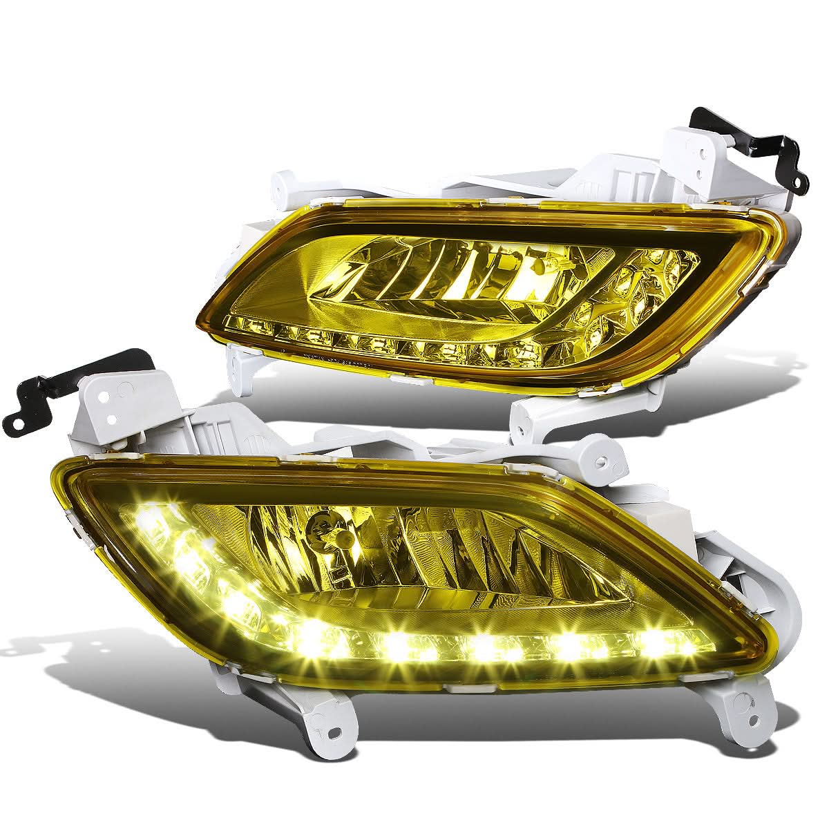 2012-2016 Hyundai Veloster LED DRL Fog Lights w/ Switch & 881 Bulbs
