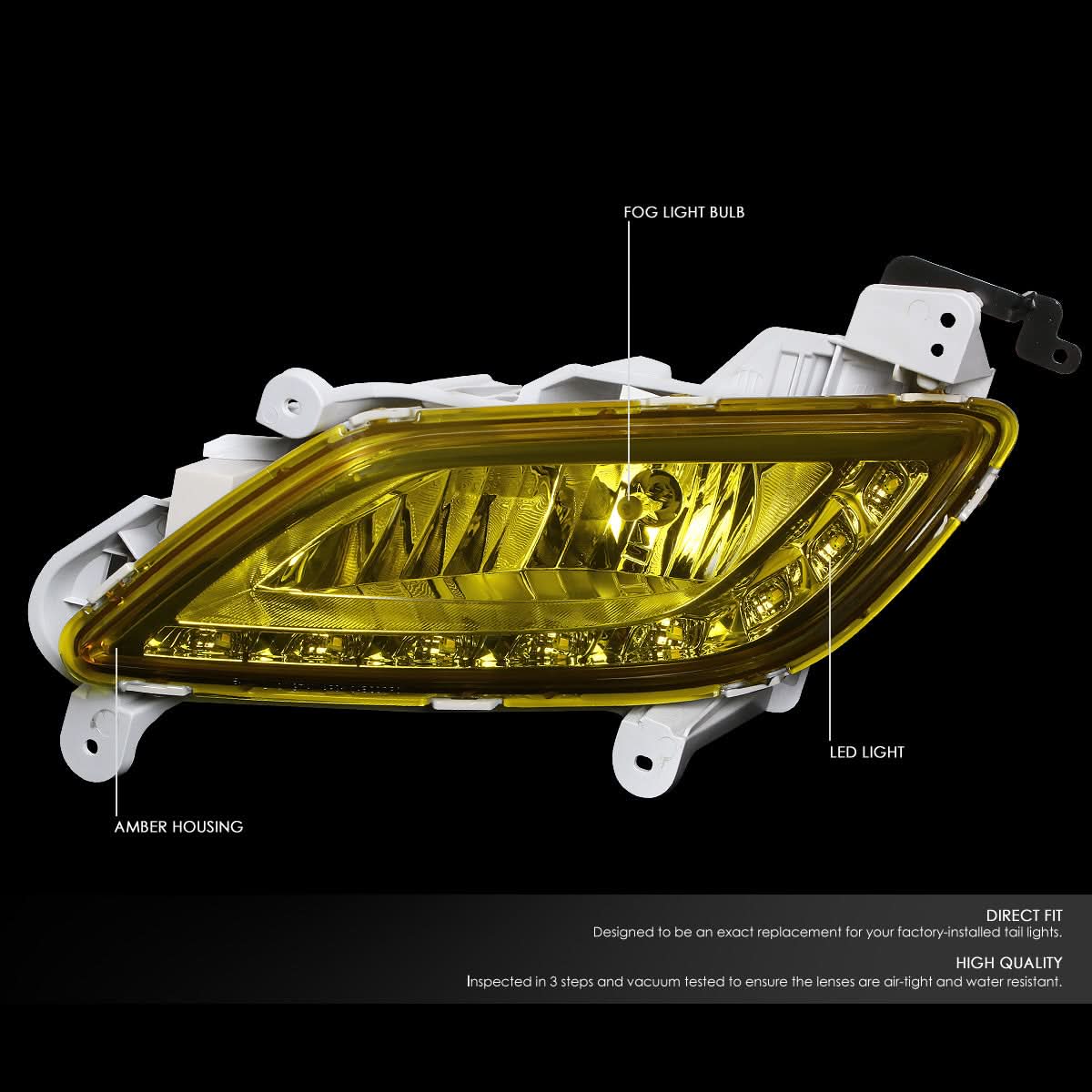 2012-2016 Hyundai Veloster LED DRL Fog Lights w/ Switch & 881 Bulbs