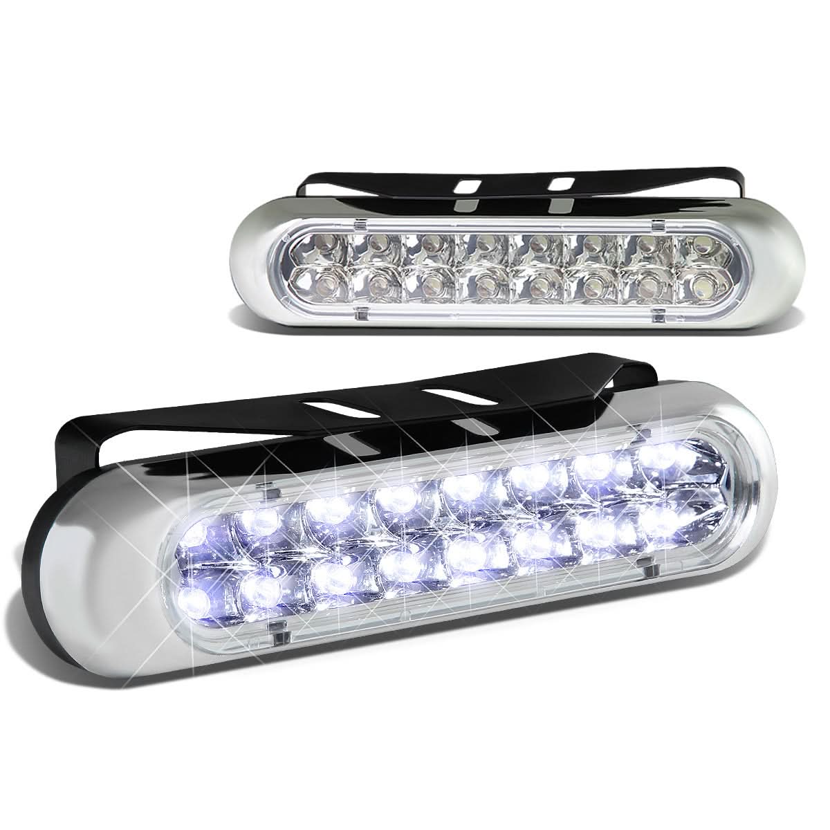 Universal 16 LED DRL Clear Fog Lights