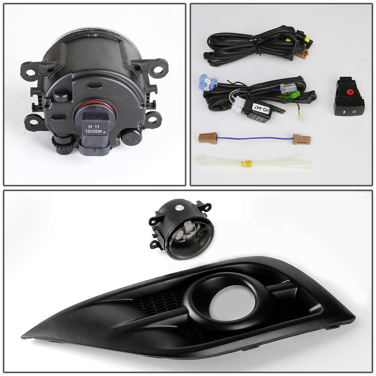 2012-2014 Honda CRV Fog Lights - Black Trim with Switch