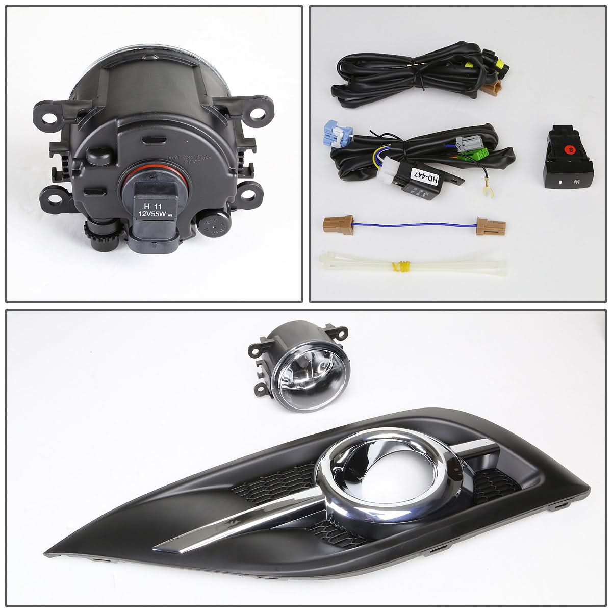2012-2014 Honda CRV Fog Lights w/ Chrome Trim & Switch