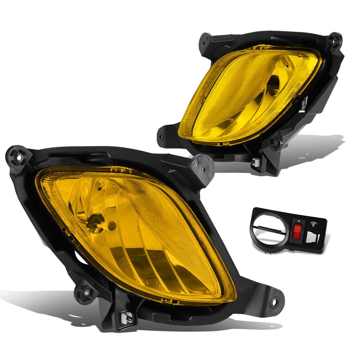 2010-2012 Hyundai Genesis Coupe Fog Lights w/ Switch - Amber 881 Bulb