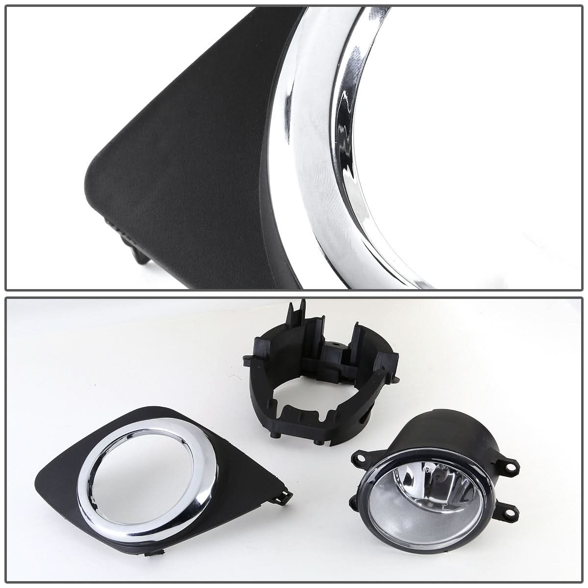 2009-2012 Toyota RAV4 Fog Lights w/ Switch & H11 Bulb - Clear