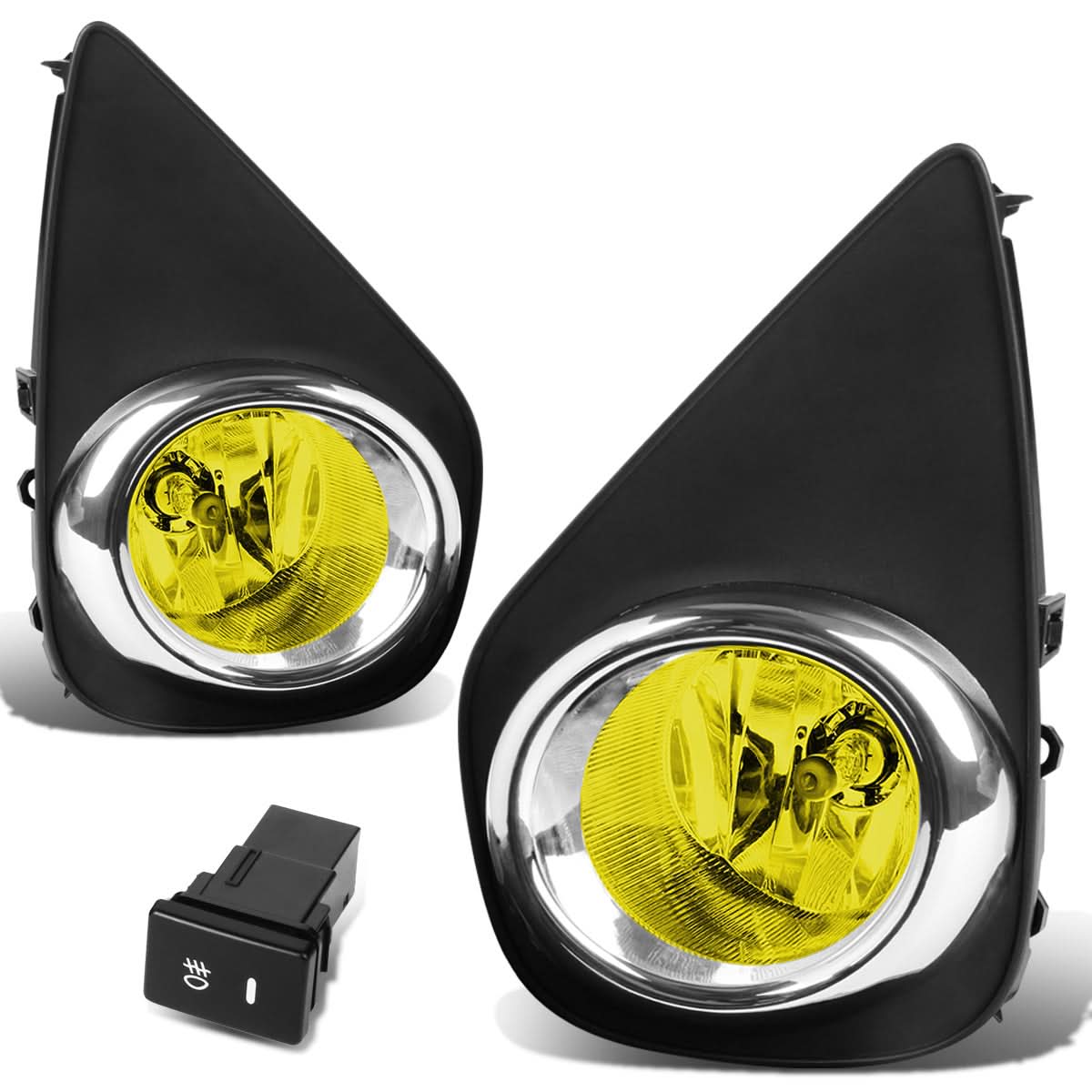 15-16 Toyota Yaris Hatchback Fog Lights w/ Switch H16 Bulb Amber