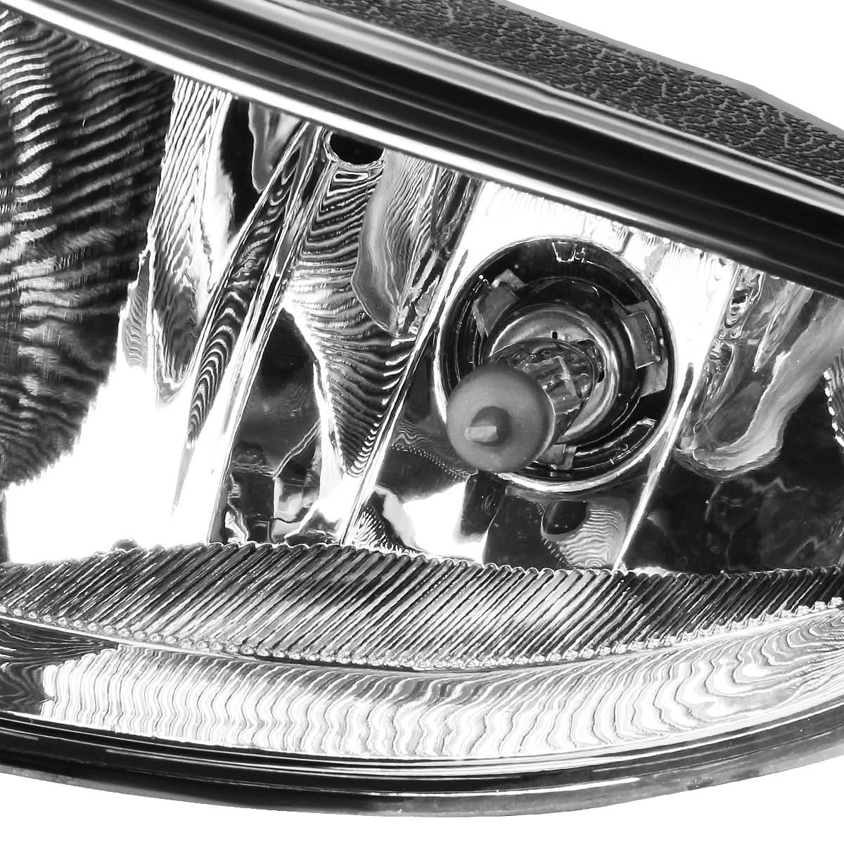 04-05 Honda Civic Fog Lights with Switch H11 Bulb Chrome Clear