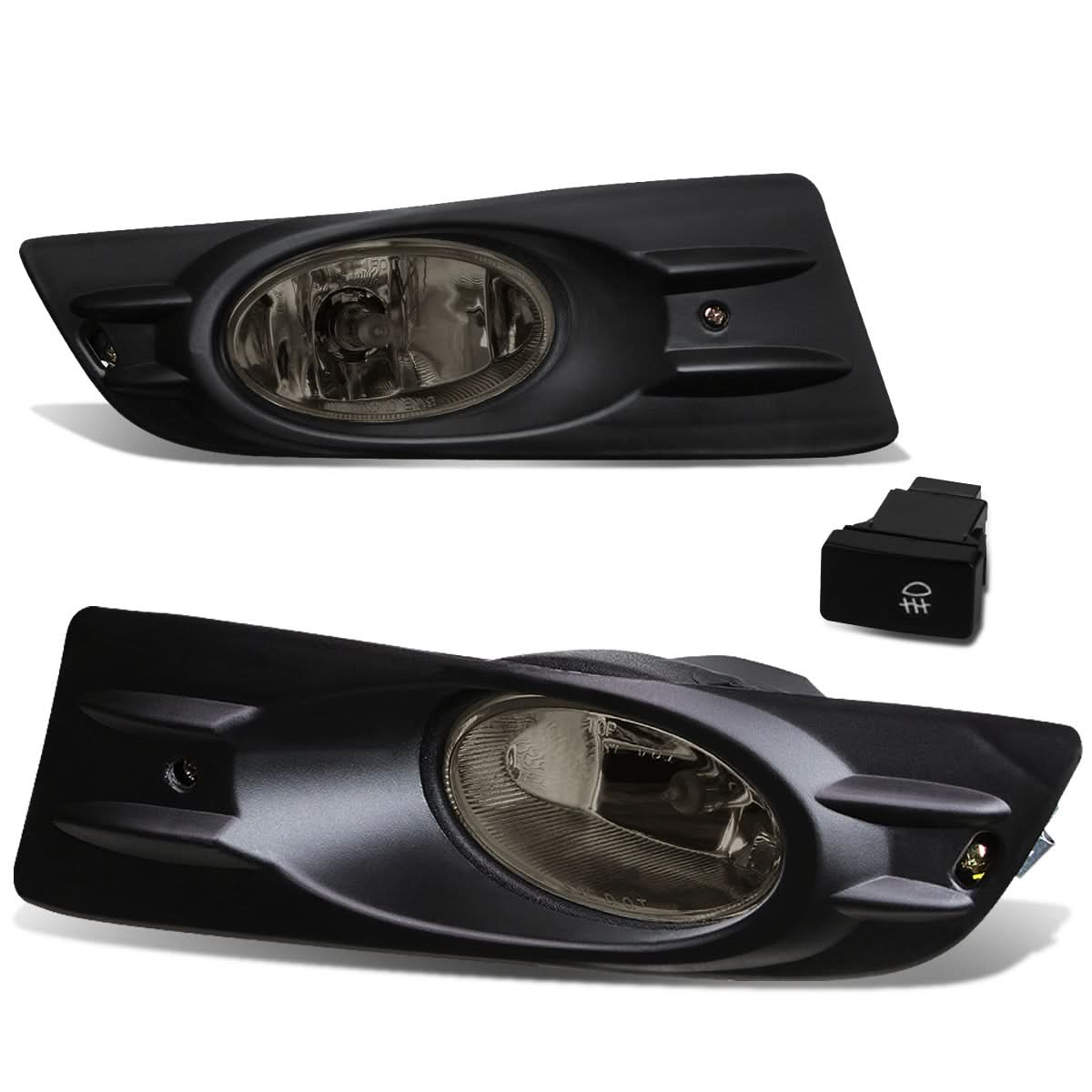 06-07 Honda Accord Coupe Fog Lights with Switch & Bezel - Smoke