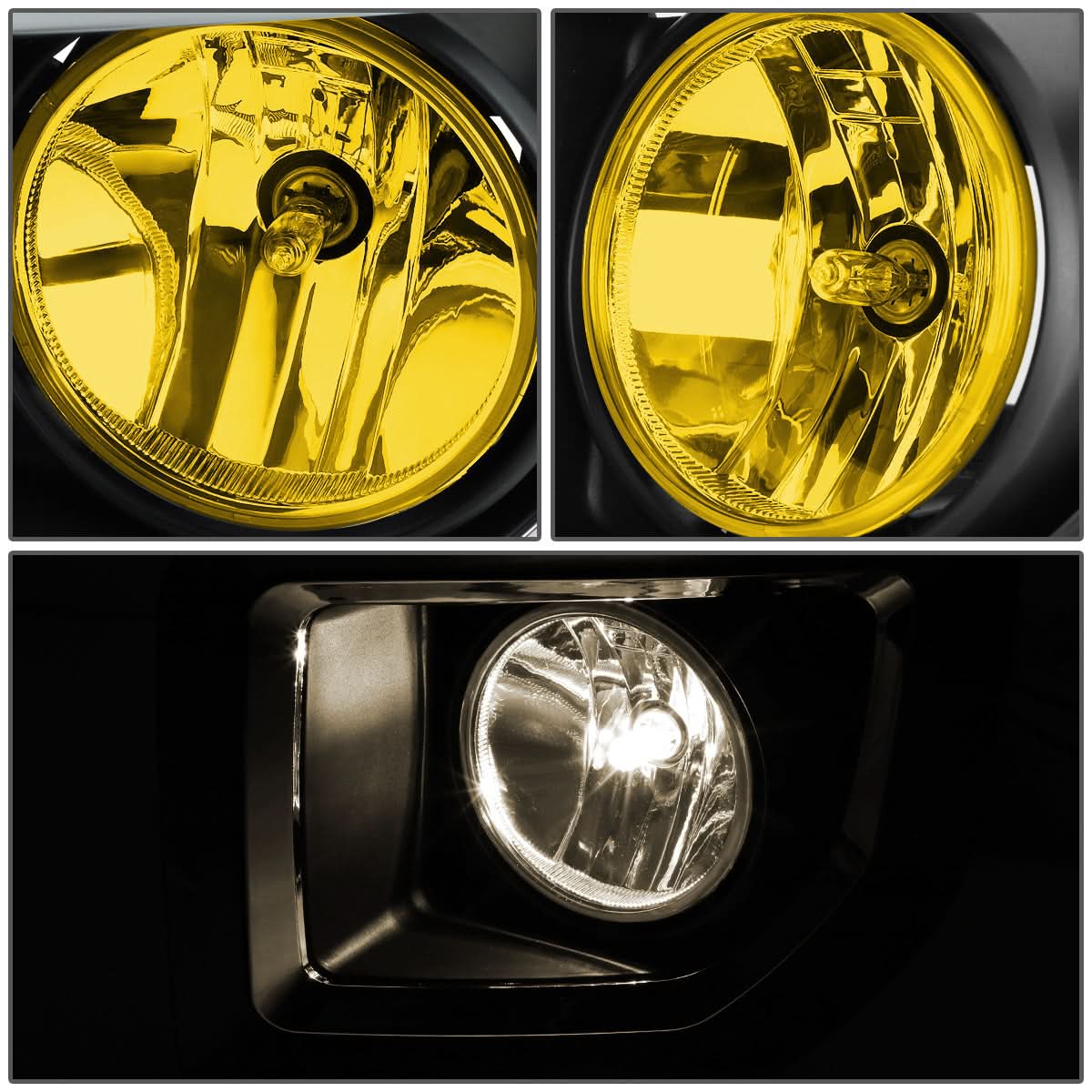15-16 GMC Sierra 2500HD 3500HD Fog Lights with Switch & Bezel