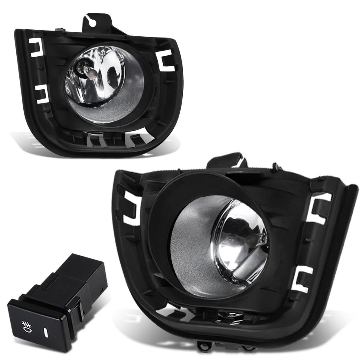 2014-2016 Scion tC Fog Lights with Switch & Bezel - Chrome/Clear