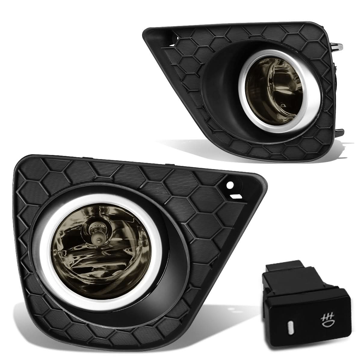 2013-2015 Honda Accord Coupe Fog Lights with Switch & Bezel - Smoke