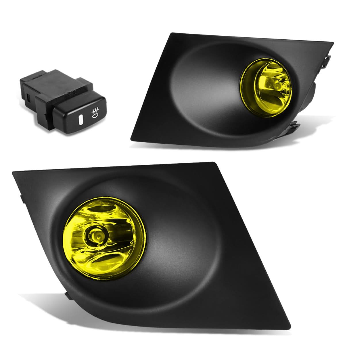 2007-2011 Nissan Versa Fog Lights with Switch & Bezel - H11 Amber
