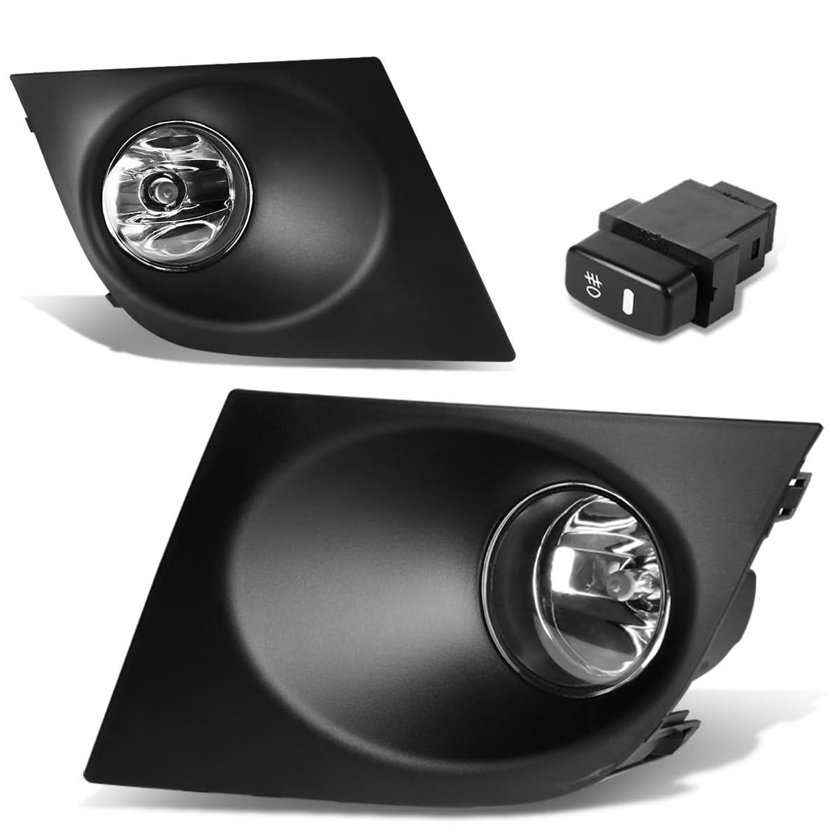 2007-2011 Nissan Versa Fog Lights with Switch & Bezel H11 Chrome