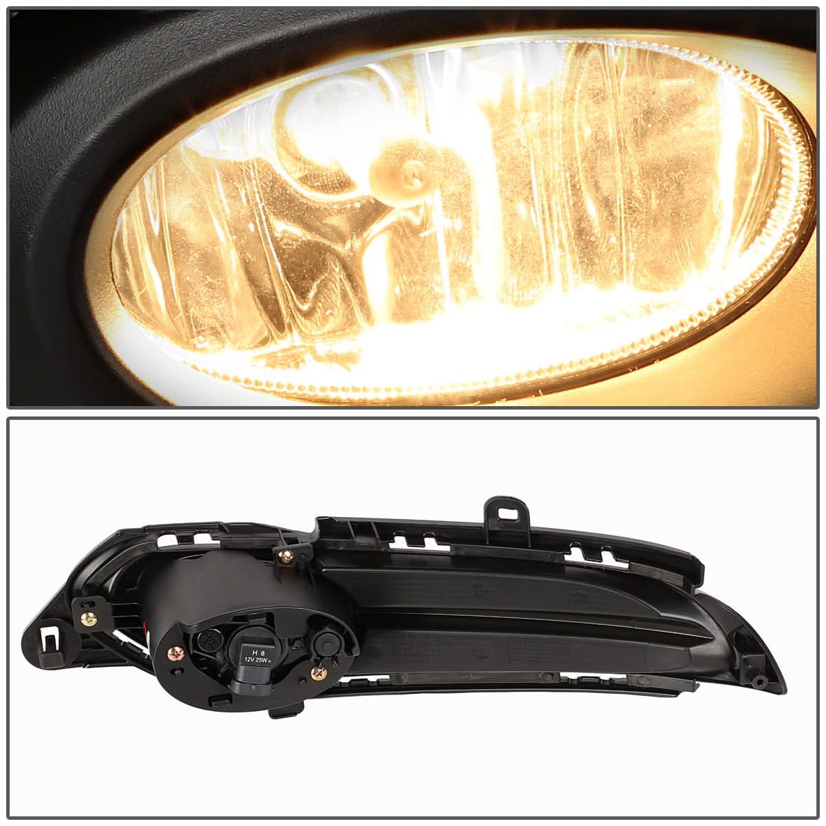 2016-2018 Honda HR-V Fog Lights with Switch & Bezel - Chrome/Clear