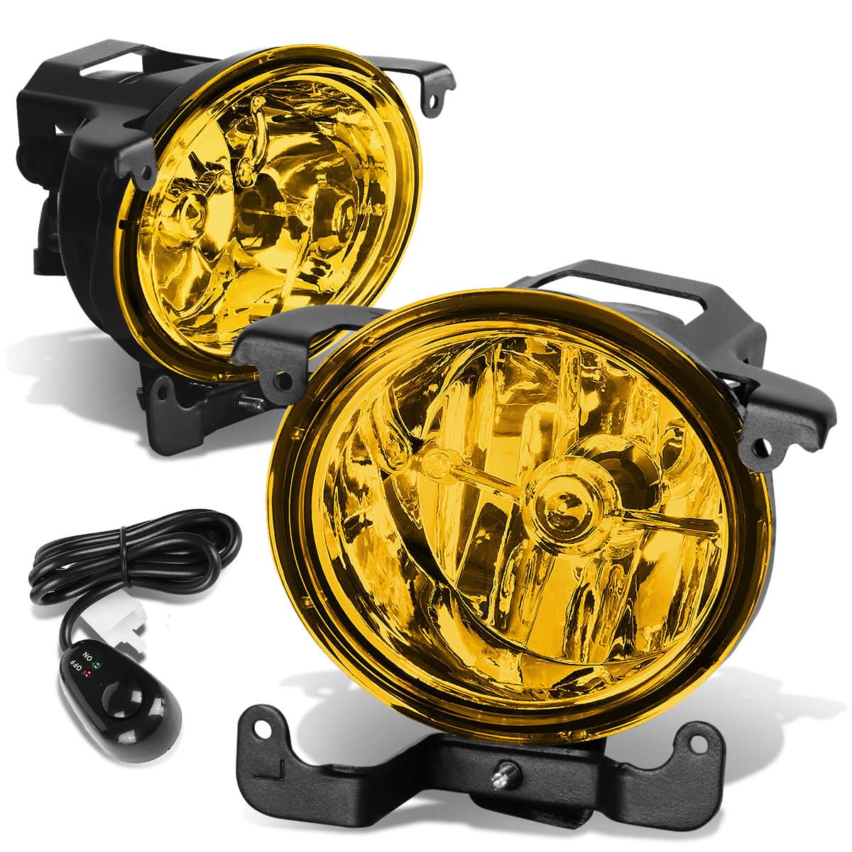 2003-2006 Hyundai Accent Fog Lights with Switch - 881 Bulb Amber