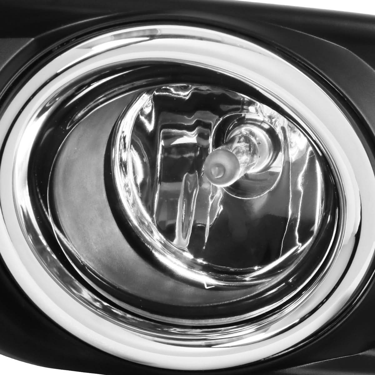 2014-2016 Nissan Rogue Fog Lights with Switch & Bezel - Chrome/Clear