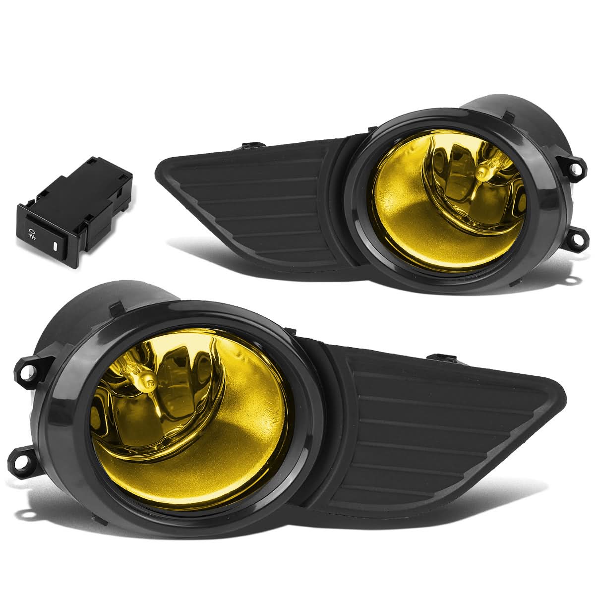 2011-2017 Toyota Sienna Fog Lights with Switch & Bezel H11 Amber