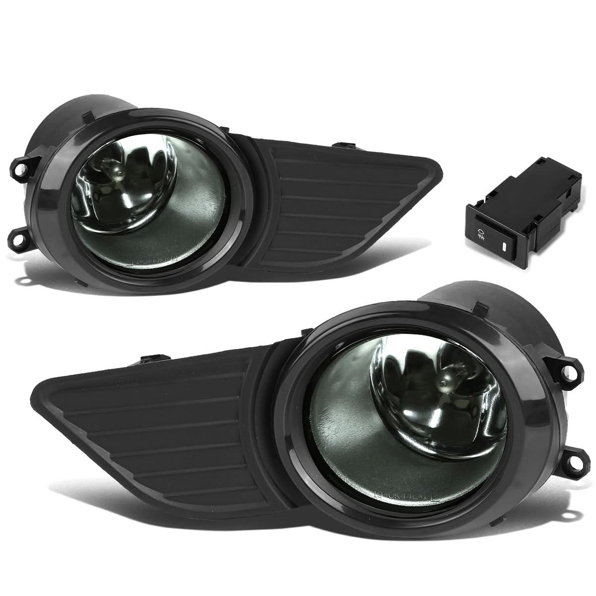 2011-2017 Toyota Sienna Fog Lights with Switch & Bezel - Smoke