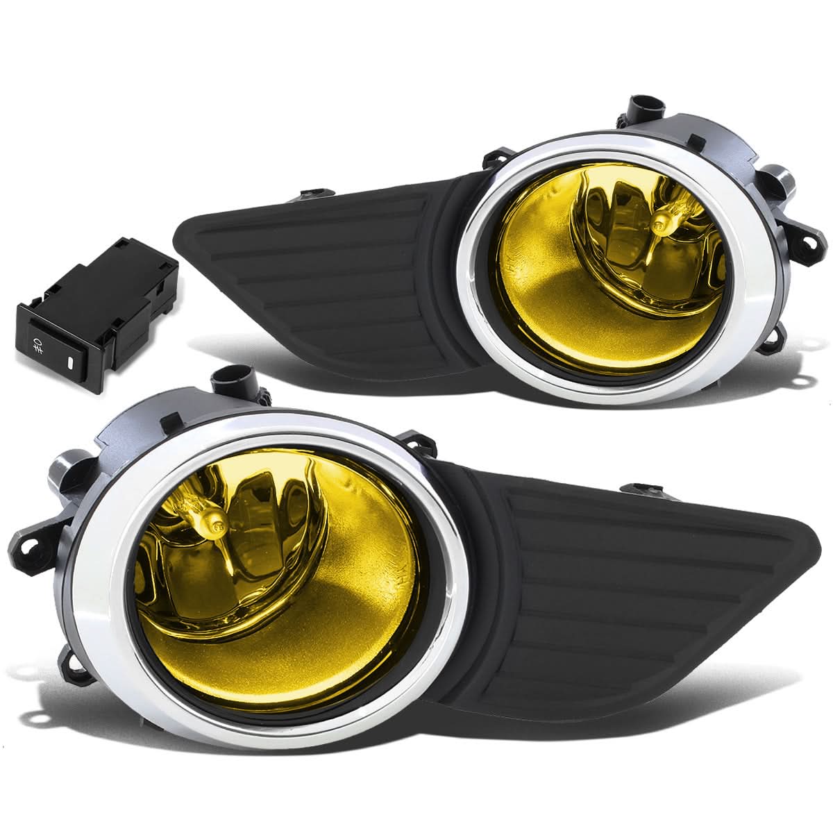 2011-2017 Toyota Sienna Fog Lights with Switch & Chrome Bezel