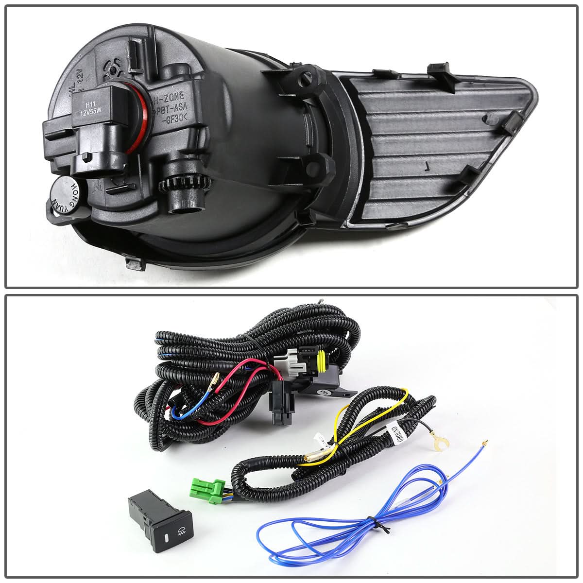 2011-2017 Toyota Sienna Fog Lights with Switch & Chrome Bezel