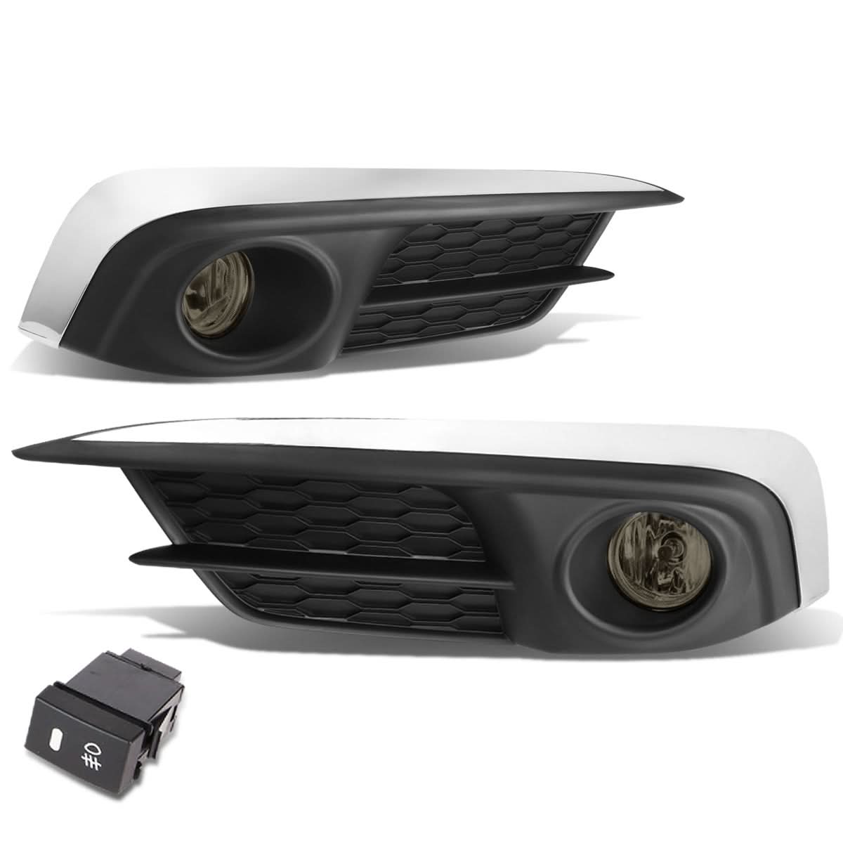 2016 Honda Civic Fog Lights with Switch & Bezel - Smoke H8 Bulb