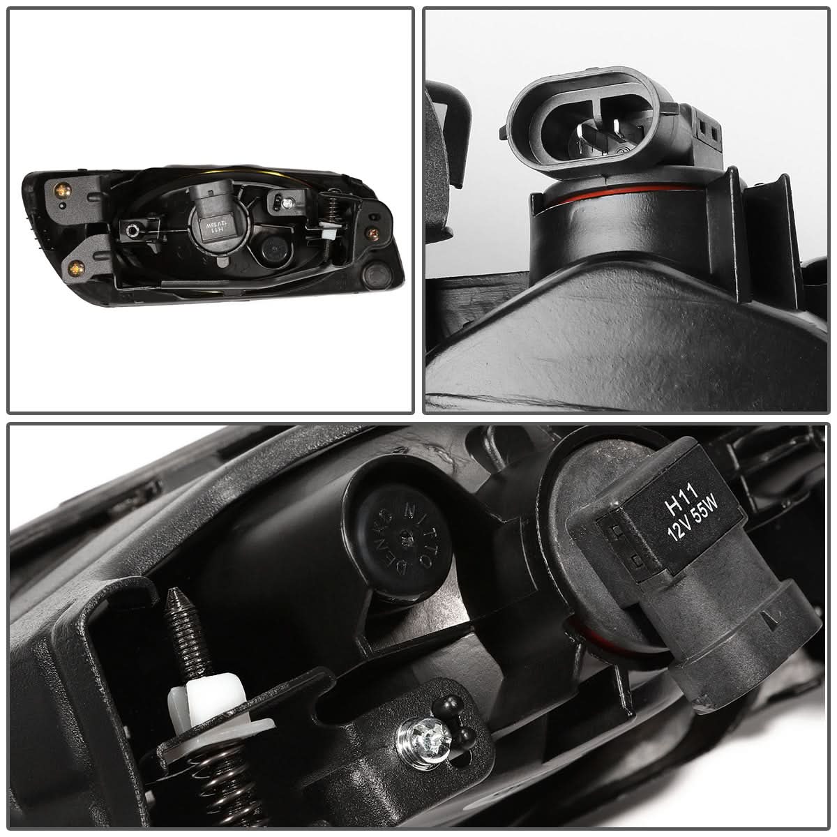 2012 Honda Civic 4-Door Fog Lights with Chrome Bezel & Switch H11