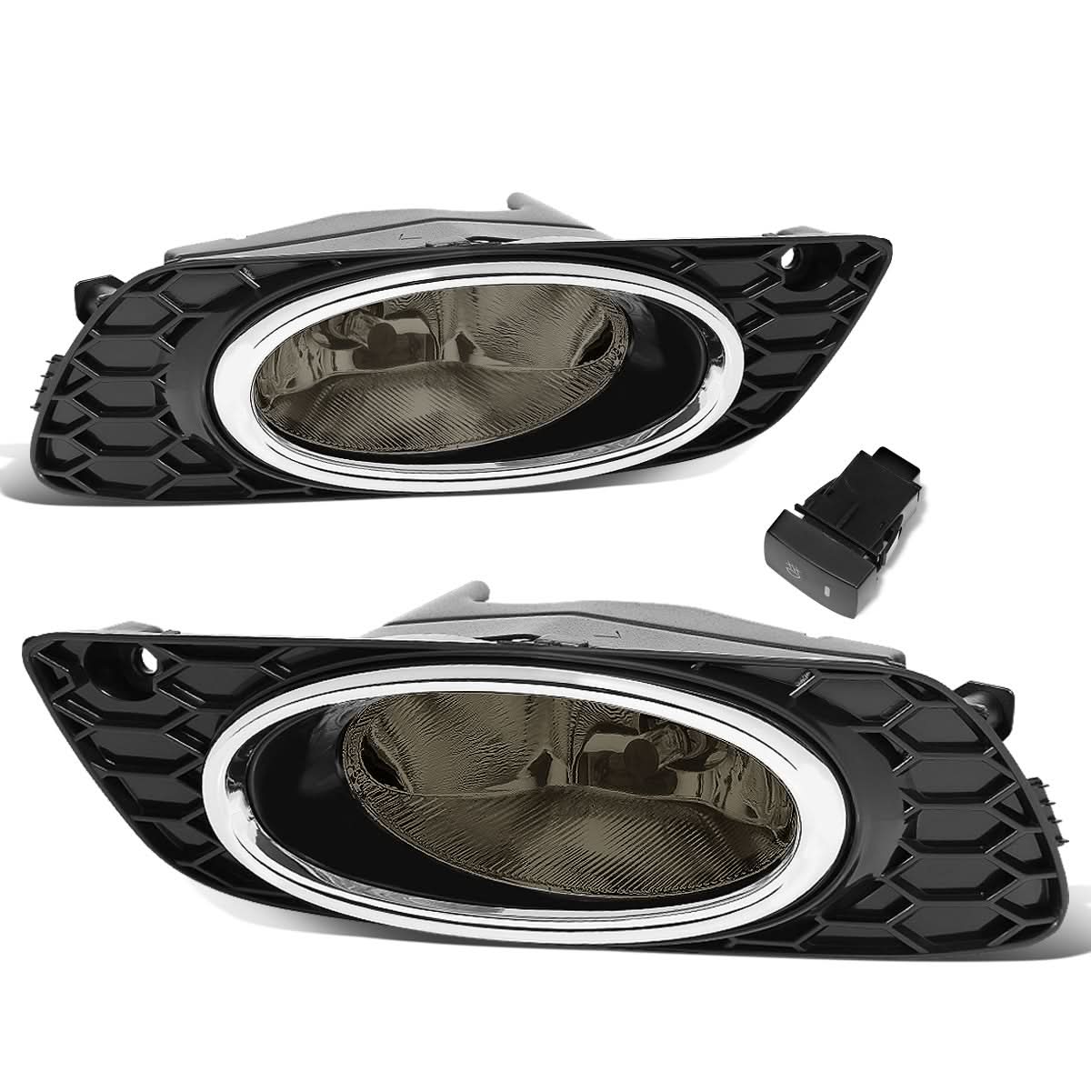 2012 Honda Civic 4-Door Fog Lights with Switch & Chrome Bezel - Smoke