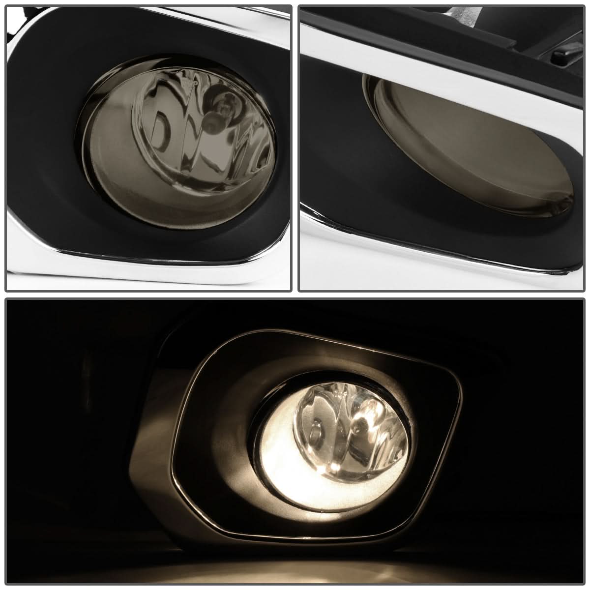 2016-2017 Toyota Tacoma Fog Lights with Switch & Bezel - Smoke