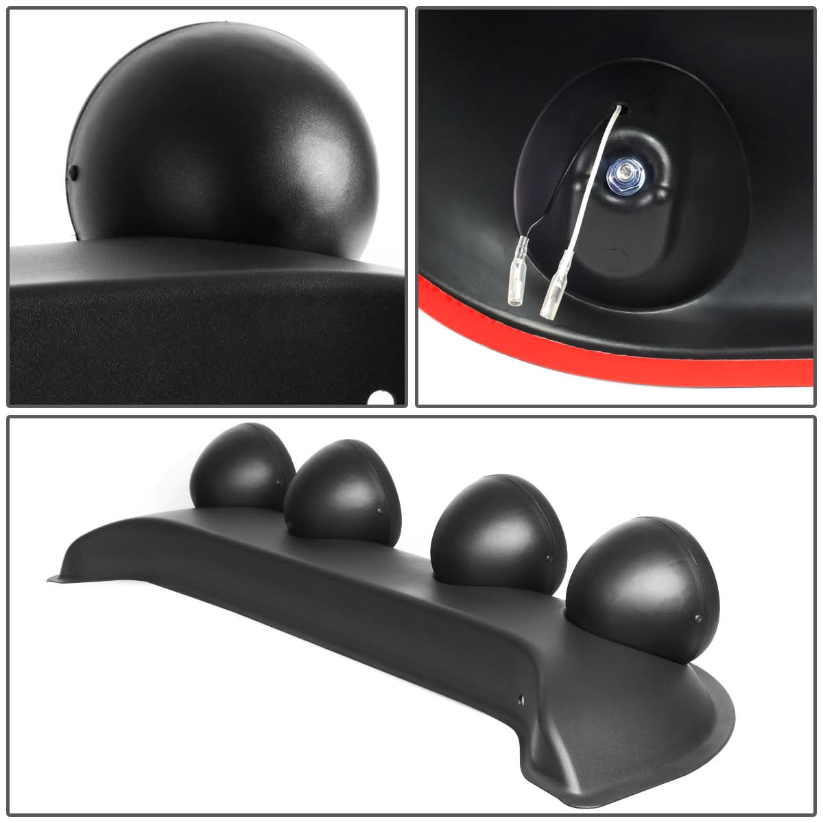 Universal Fog Lights Roof Top Running Light with Switch H3 Clear