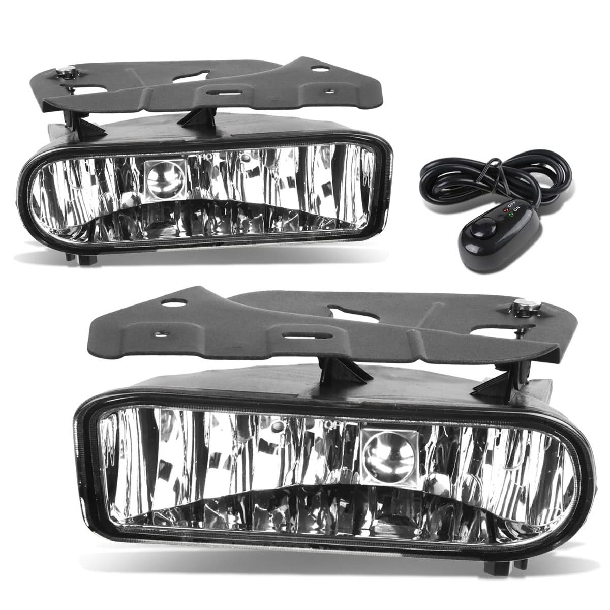 02-06 Cadillac Escalade Fog Lights with Switch Chrome Clear