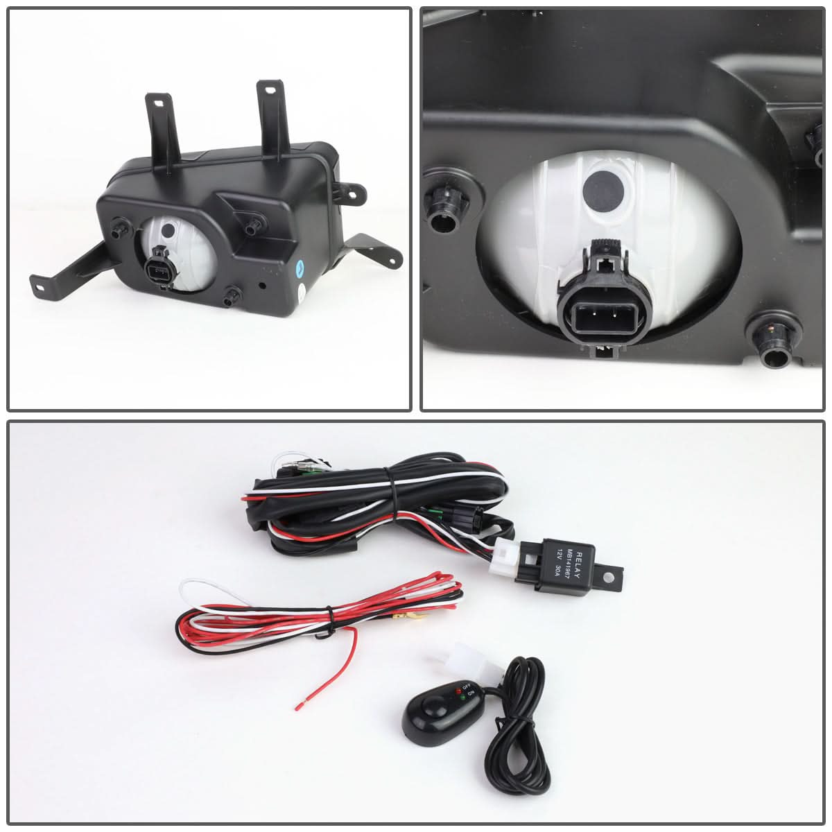 15-20 Chevy Tahoe Suburban Fog Lights with Switch Black Bezel