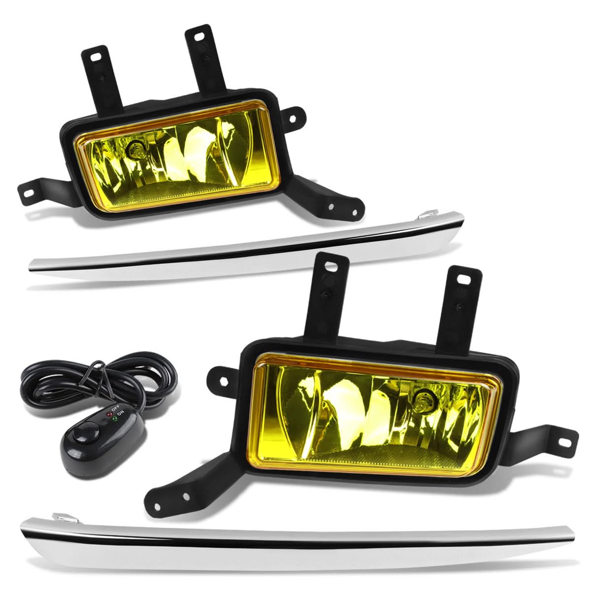 15-20 Chevy Tahoe Suburban Fog Lights with Chrome Bezel & Switch