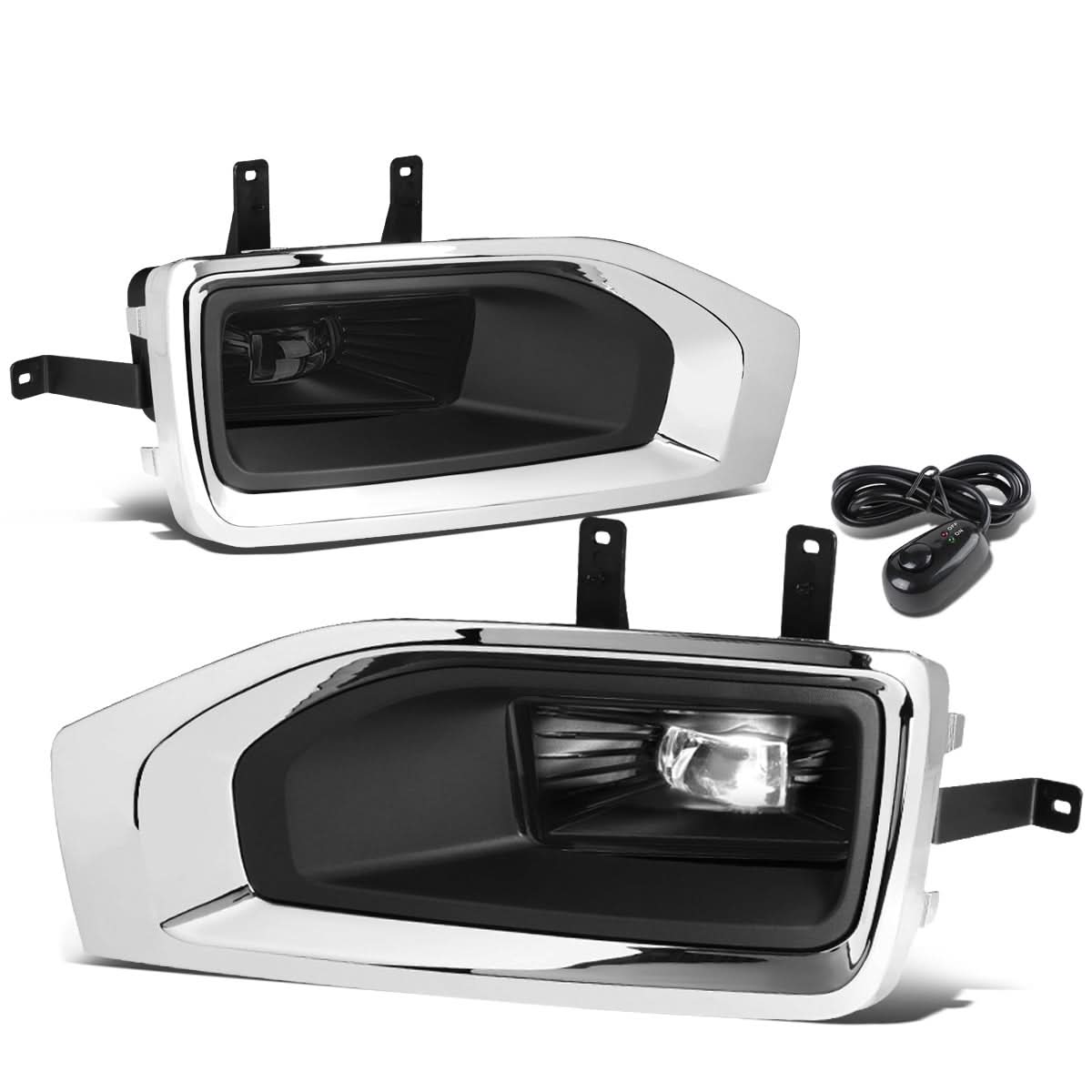 15-18 GMC Yukon High Powered LED Fog Lights with Switch - Smoke