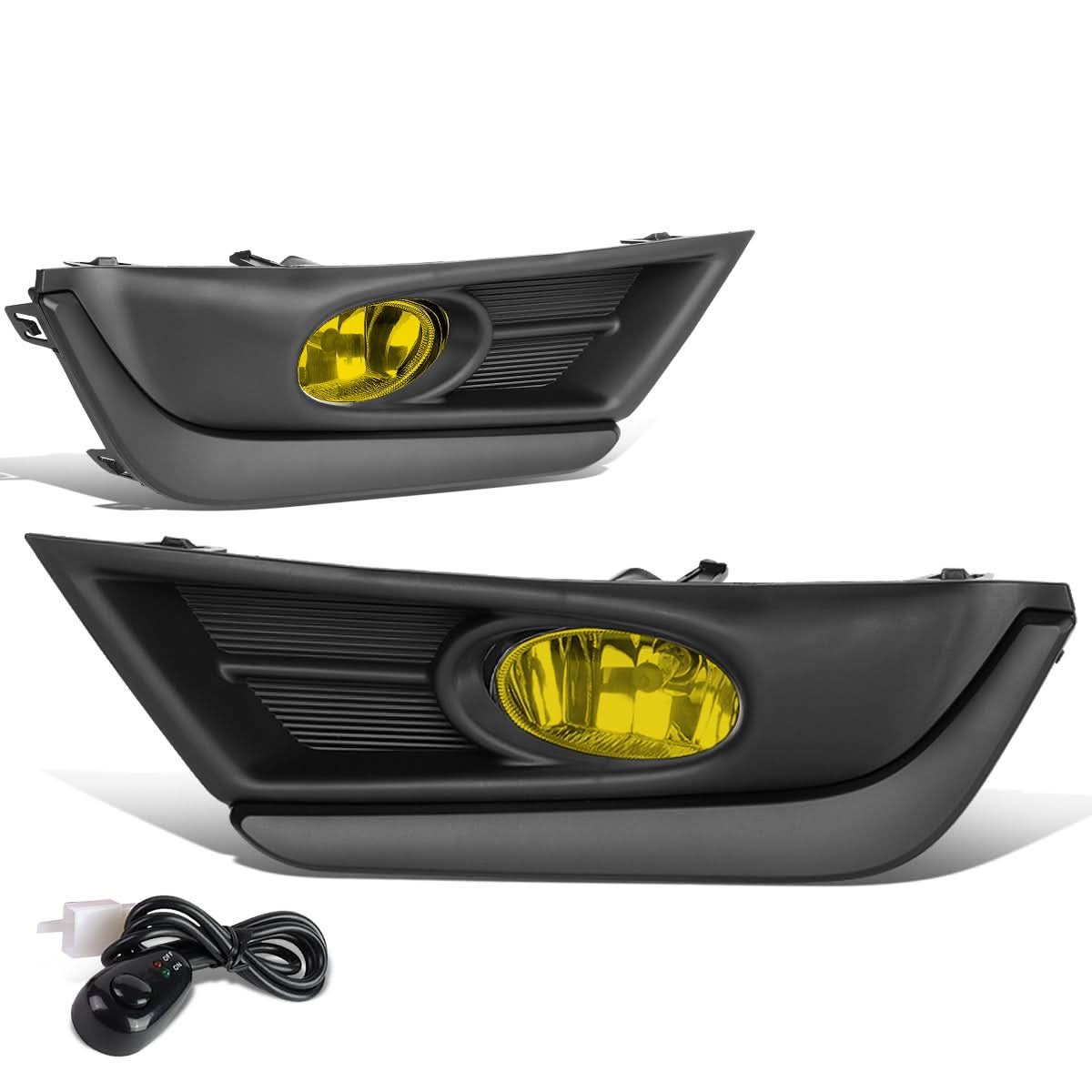 2017-2018 Honda CR-V Fog Lights with Black Trim Bezel - Amber