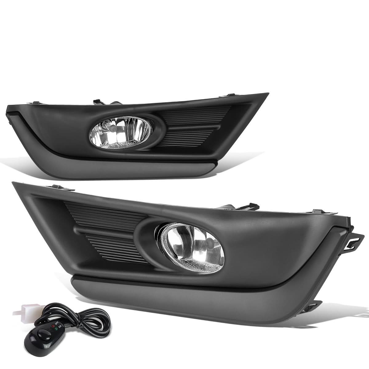 2017-2018 Honda CR-V Fog Lights w/ Black Trim Bezel Chrome Clear