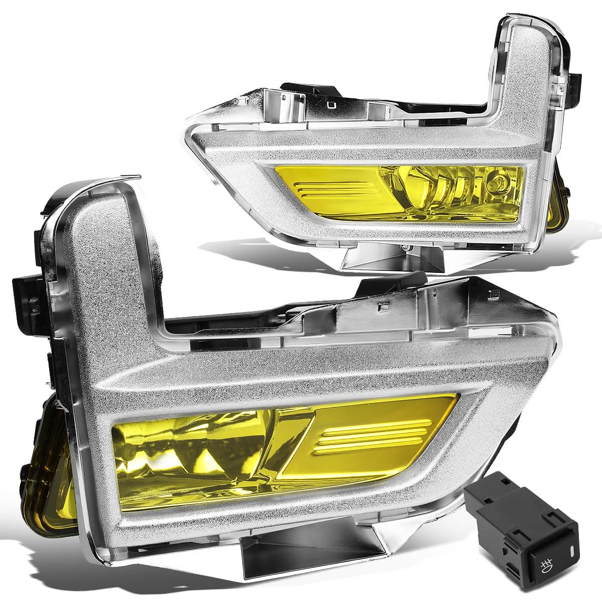 2017-2018 Nissan Rogue Fog Lights with Chrome Bezel - Amber