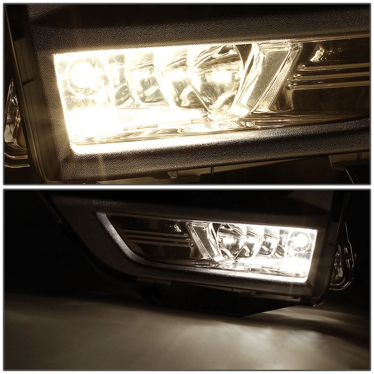 2017-2018 Nissan Rogue Fog Lights with Chrome Bezel