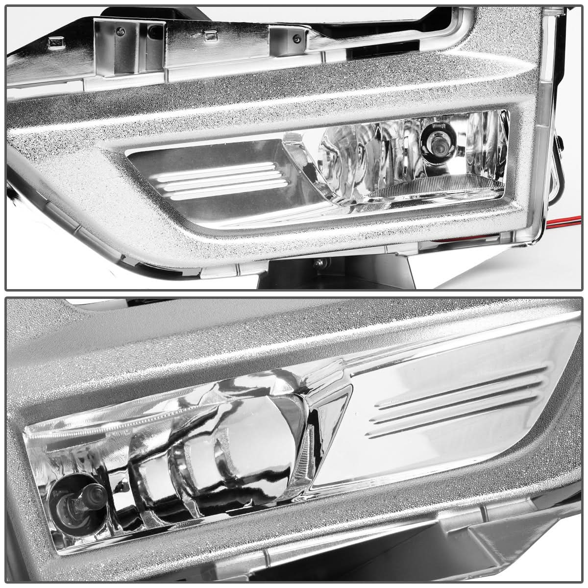 2017-2018 Nissan Rogue Fog Lights with Chrome Bezel