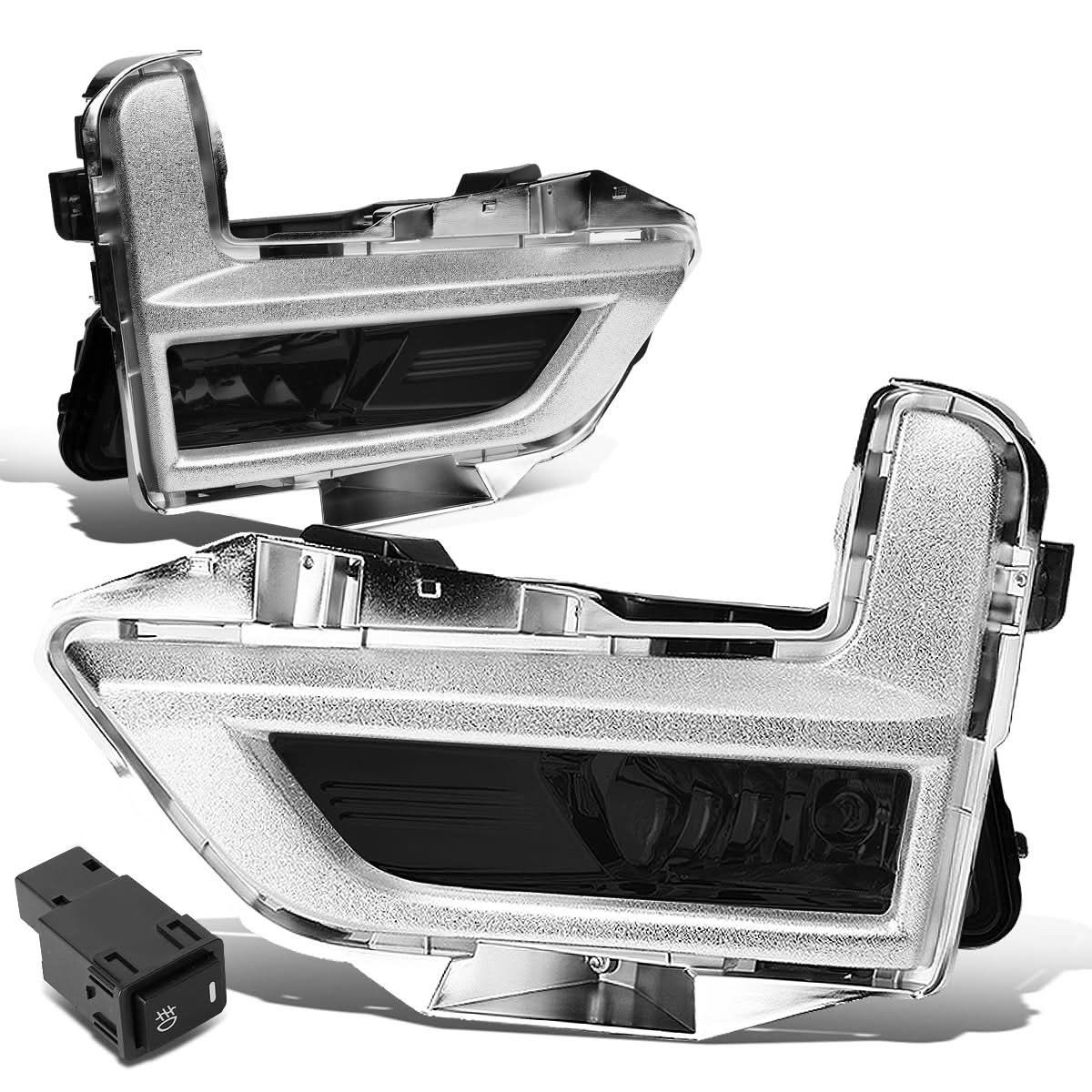 2017-2018 Nissan Rogue Smoke Fog Lights with Chrome Bezel