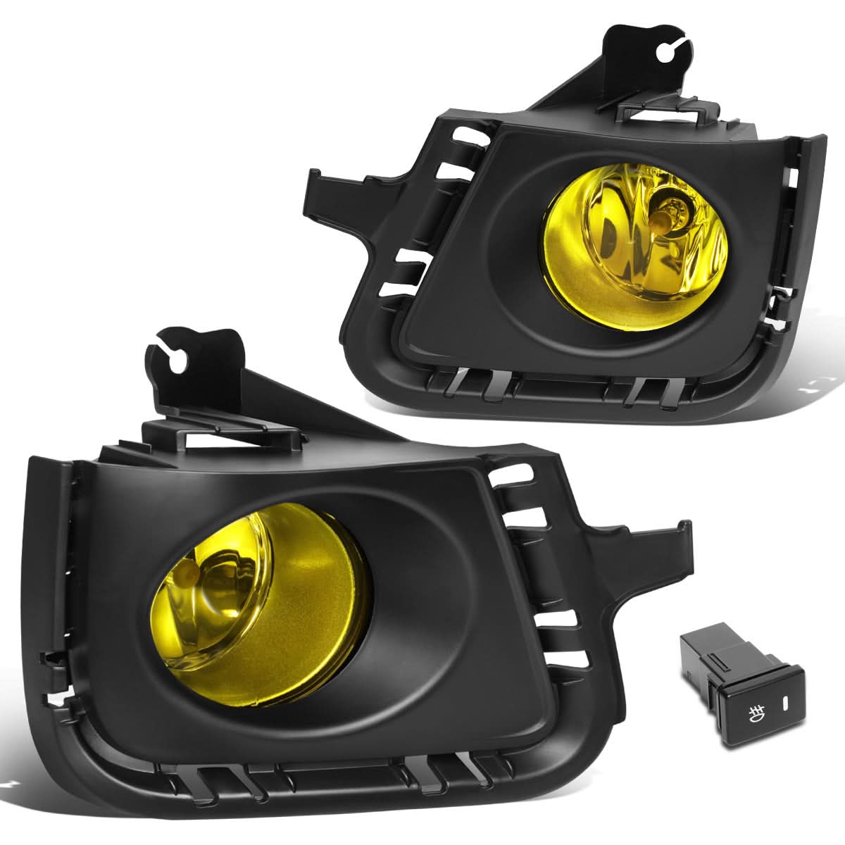 12-14 Toyota Prius C Amber Fog Lights with Switch & Bezel