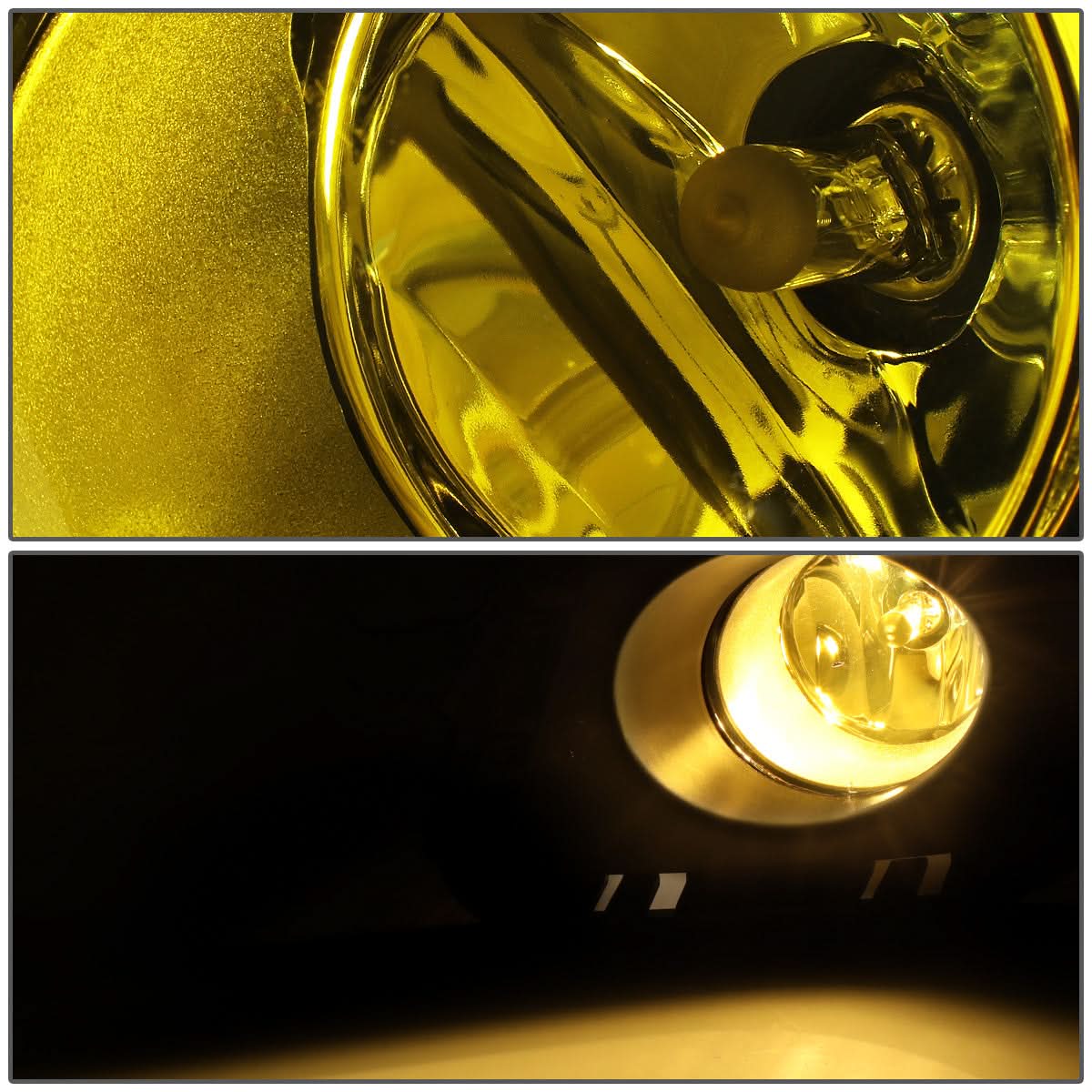 12-14 Toyota Prius C Amber Fog Lights with Switch & Bezel
