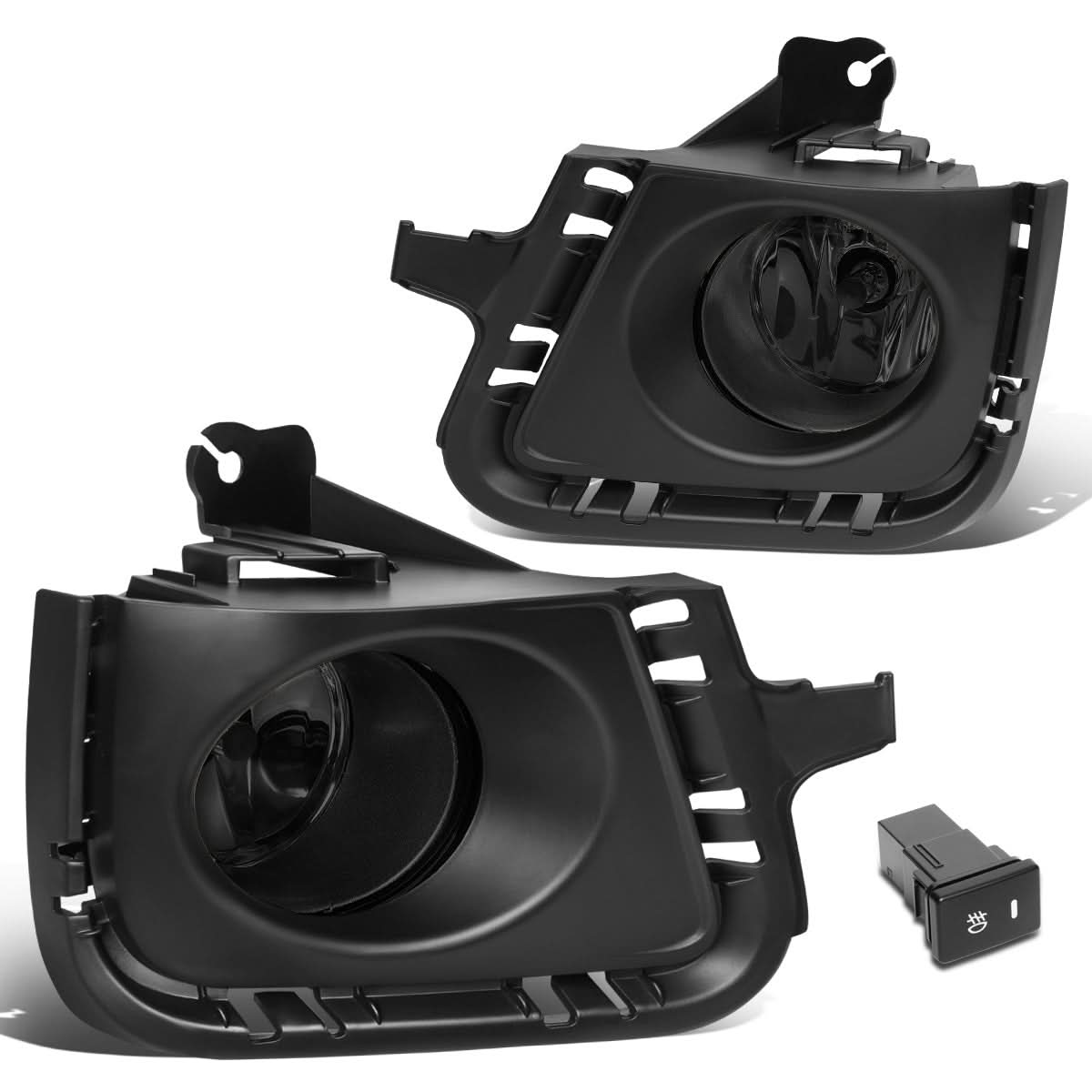 2012-2014 Toyota Prius C Fog Lights with Switch & Bezel - Smoke