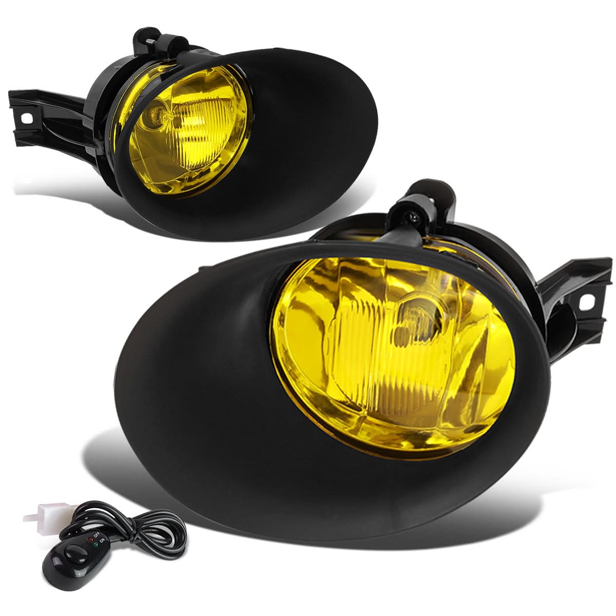 02-09 Dodge Ram Fog Lights with Switch & Bezel - Amber